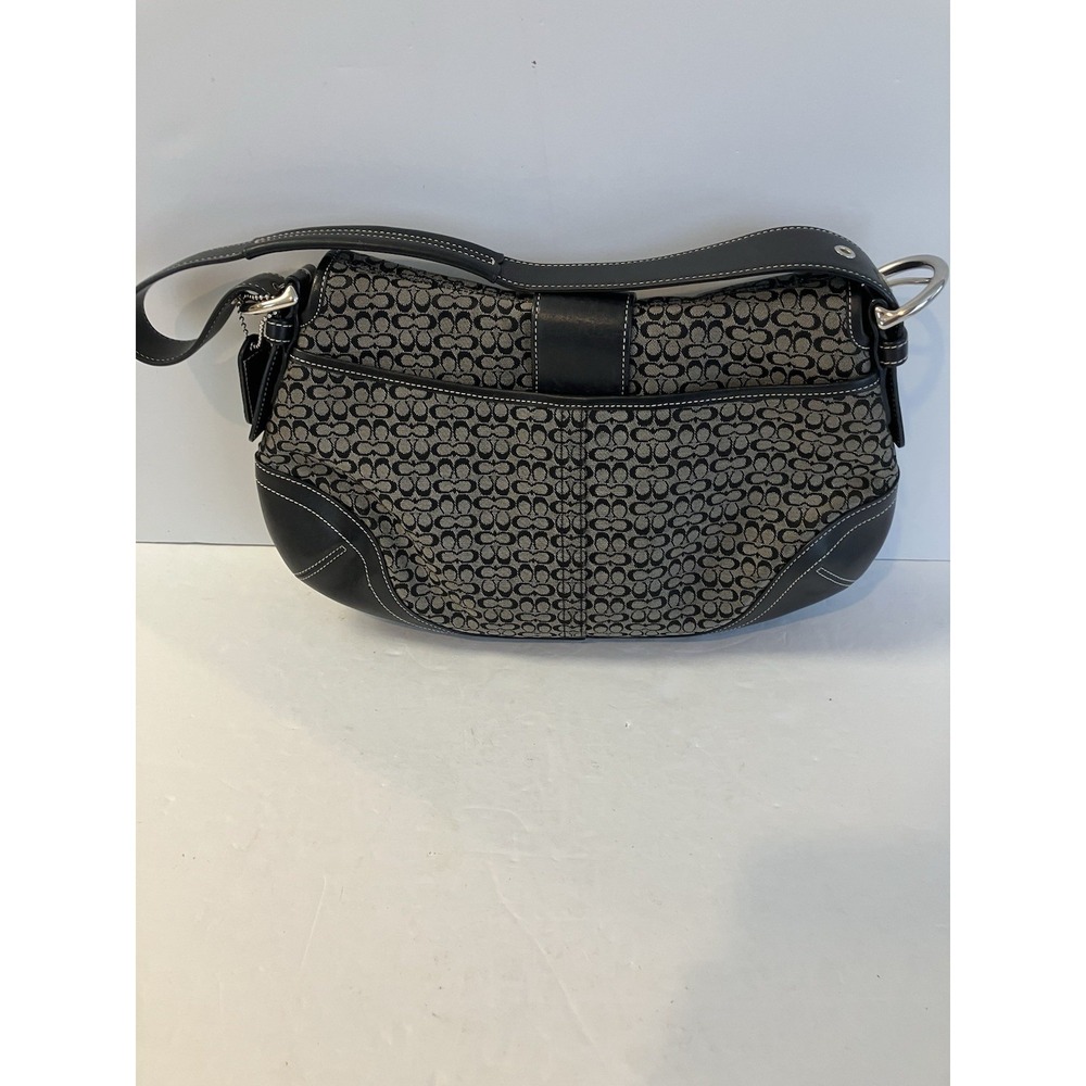 Coach VTG Y2k Black Soho Hobo‎ Stitchflap With Wallet - Picture 3 of 7